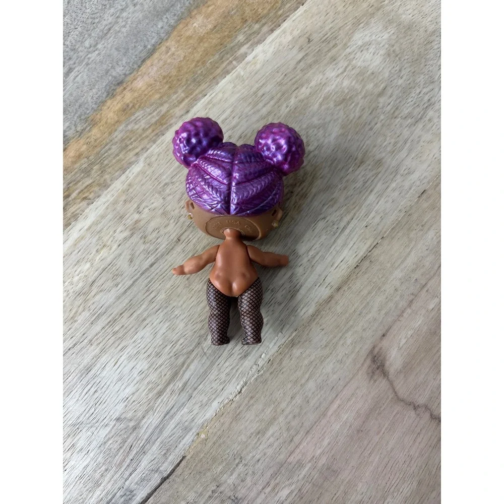 MGA LOL Surprise Doll Purple Braided Space Buns Fishnet Stockings 3 Inch Figure